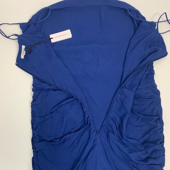 WeWoreWhat Ronnie Ruched Dress in blue depths Sz XL NWT - Picture 6 of 12